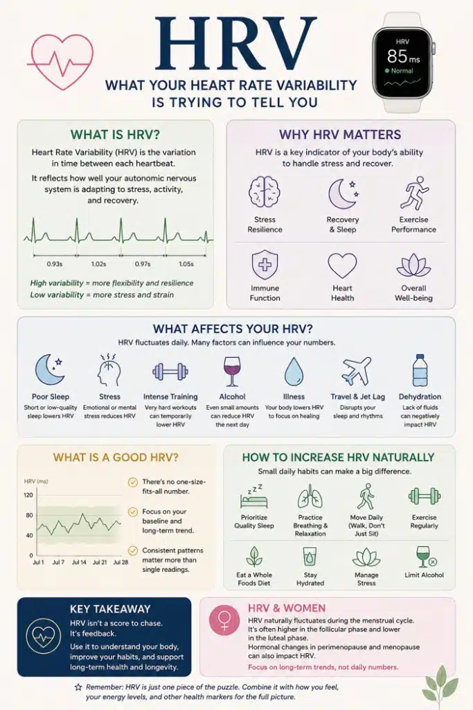 Heart rate variability infographic