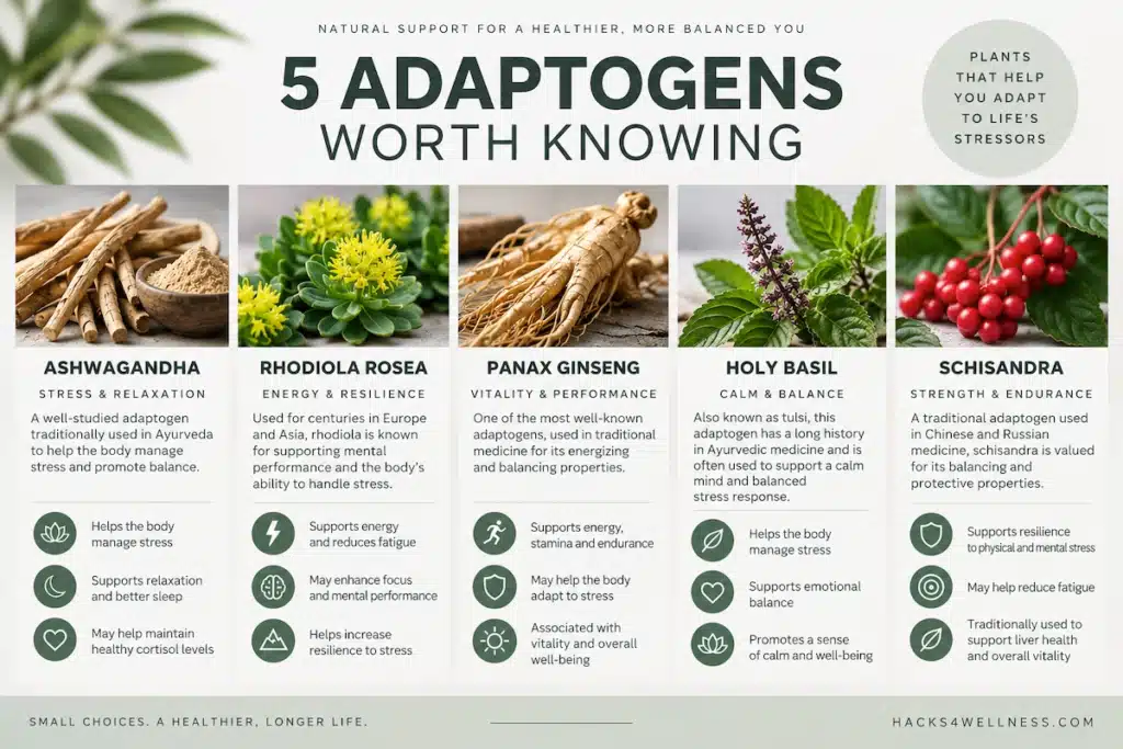 5 Common Adaptogens