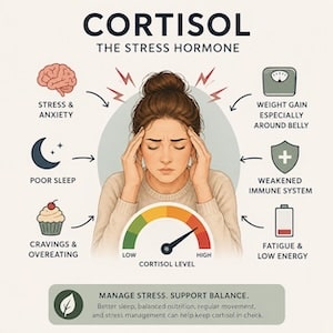 Cortisol stress hormone